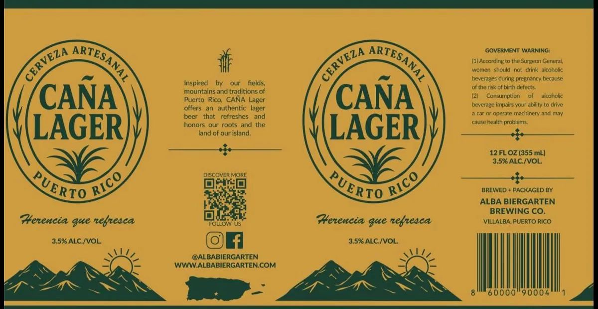Caña Lager label