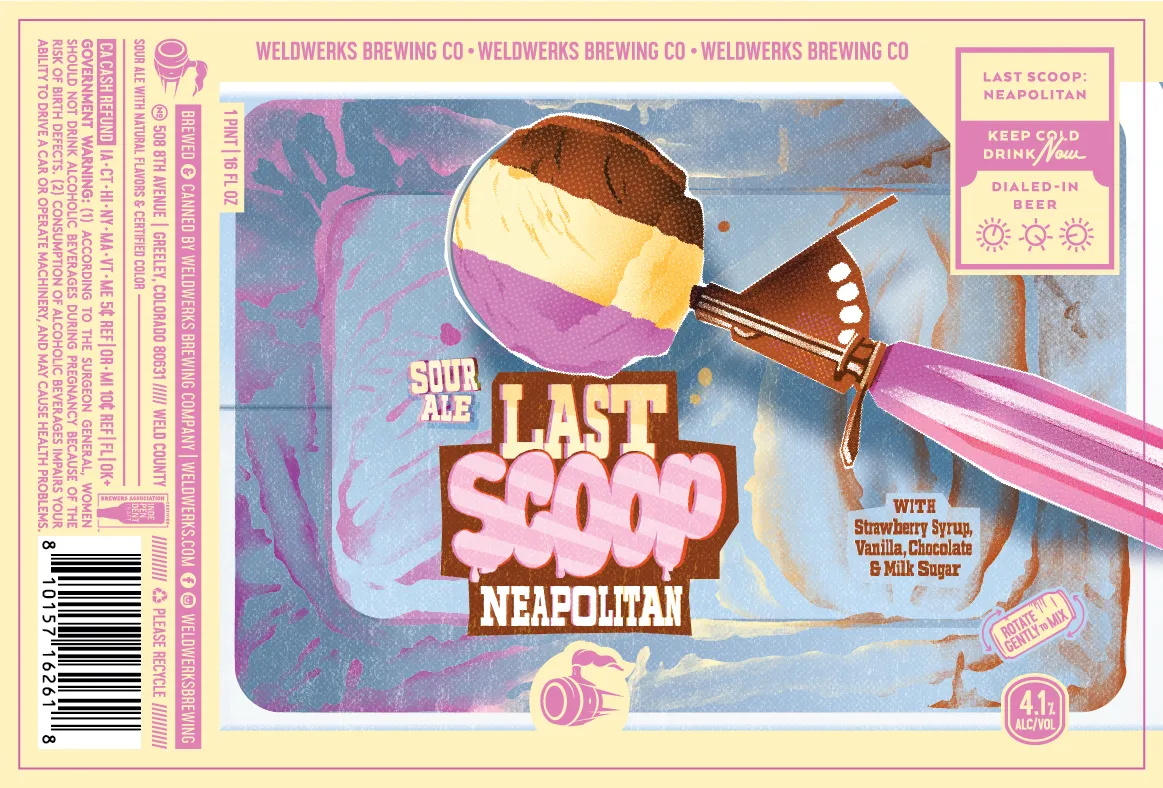 Last Scoop Neapolitan label art — WELDWERKS