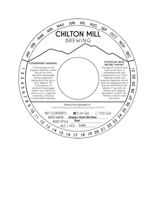 Belgian-Style Wit Beer label