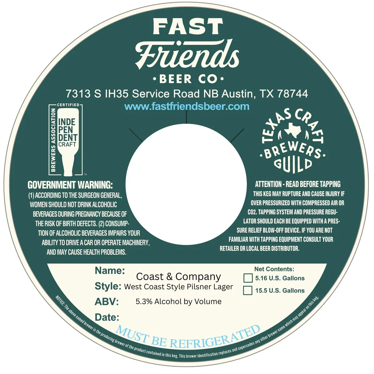 Coast & Company label art — COAST & COMPANY