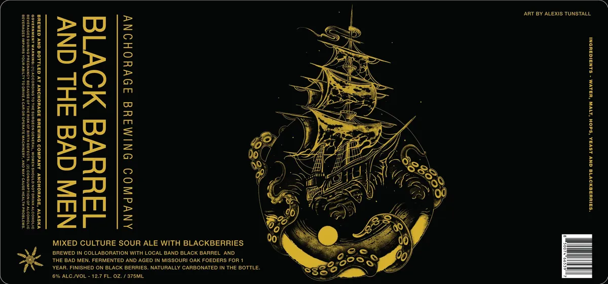 Black Barrel and the Bad Men label art — BLACK BARREL AND THE BAD MEN