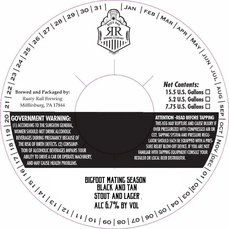 Bigfoot Mating Season — full label as filed with TTB