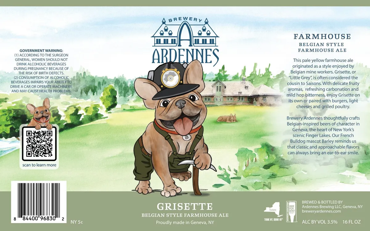 Grisette label art — BREWERY ARDENNES