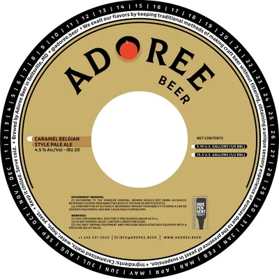 Caramel Belgian Style Pale Ale label