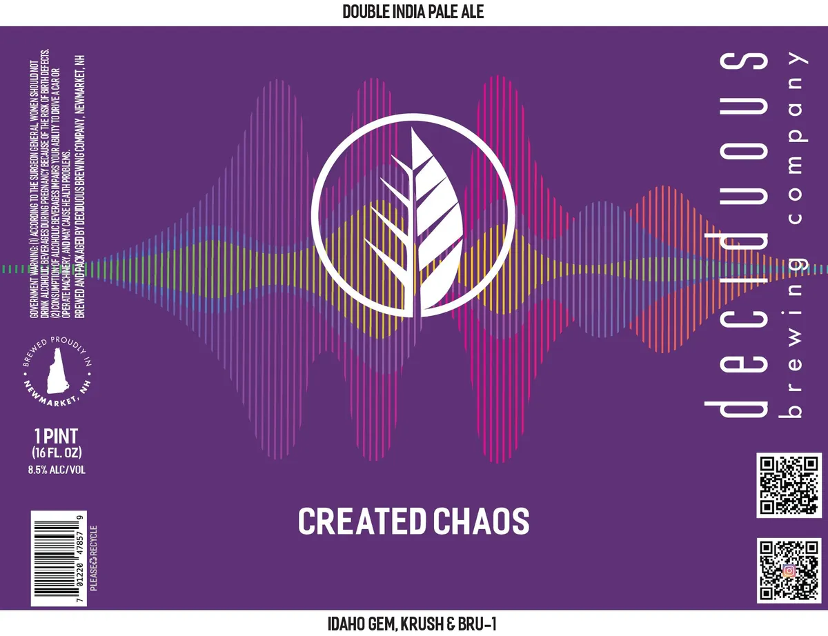Created Chaos label art — CREATED CHAOS