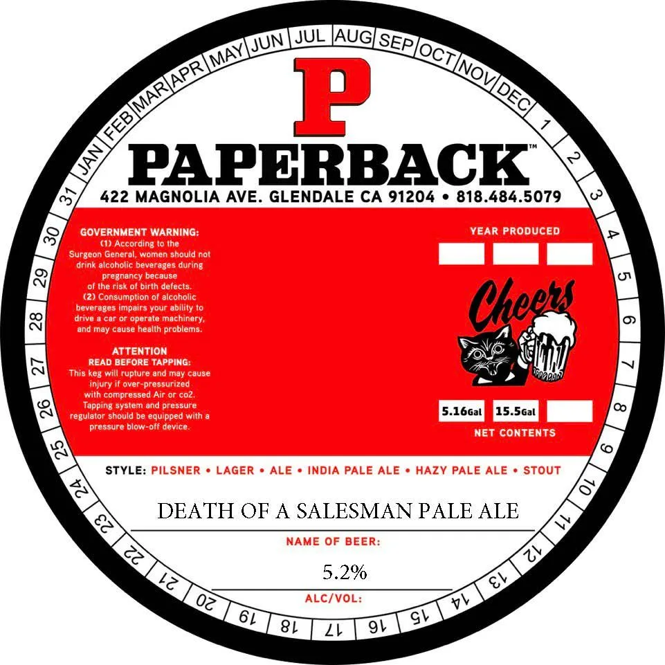 Death of a Salesman — full label as filed with TTB