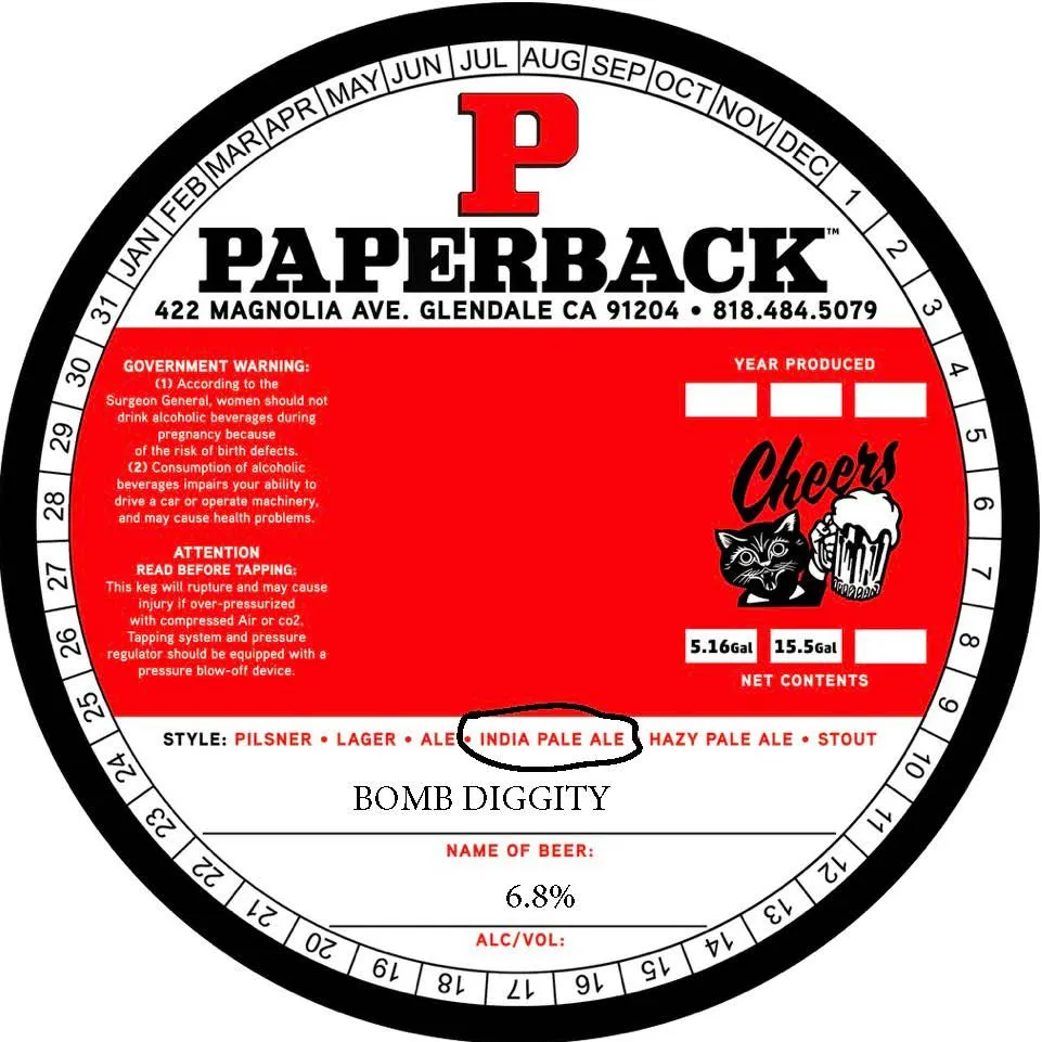 Bomb Diggity — full label as filed with TTB