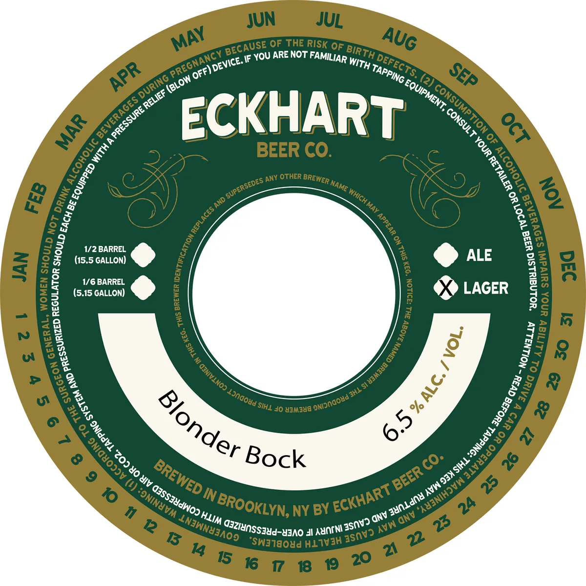 Blonder Bock label art — BLONDER BOCK