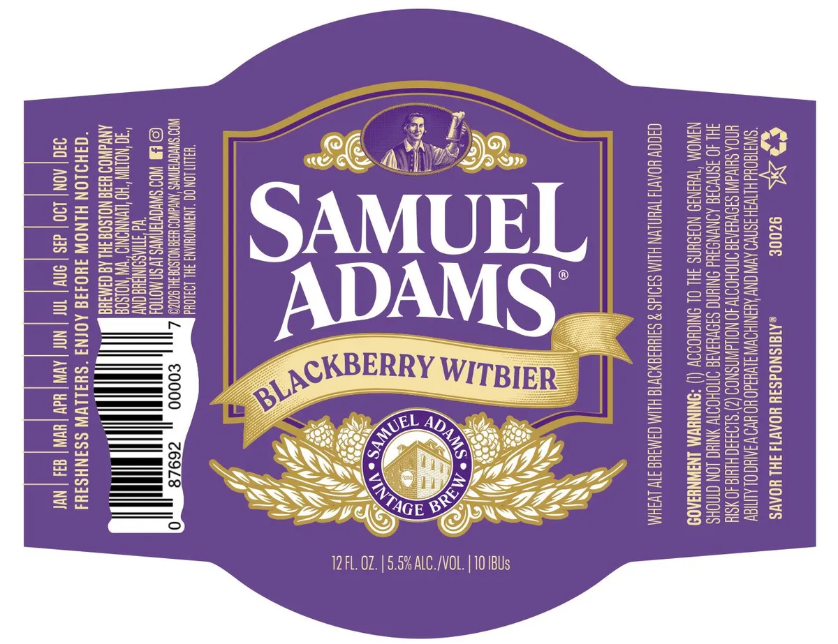 Blackberry Witbier — full label as filed with TTB