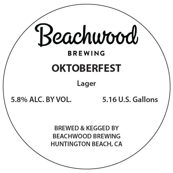 Oktoberfest label art — BEACHWOOD