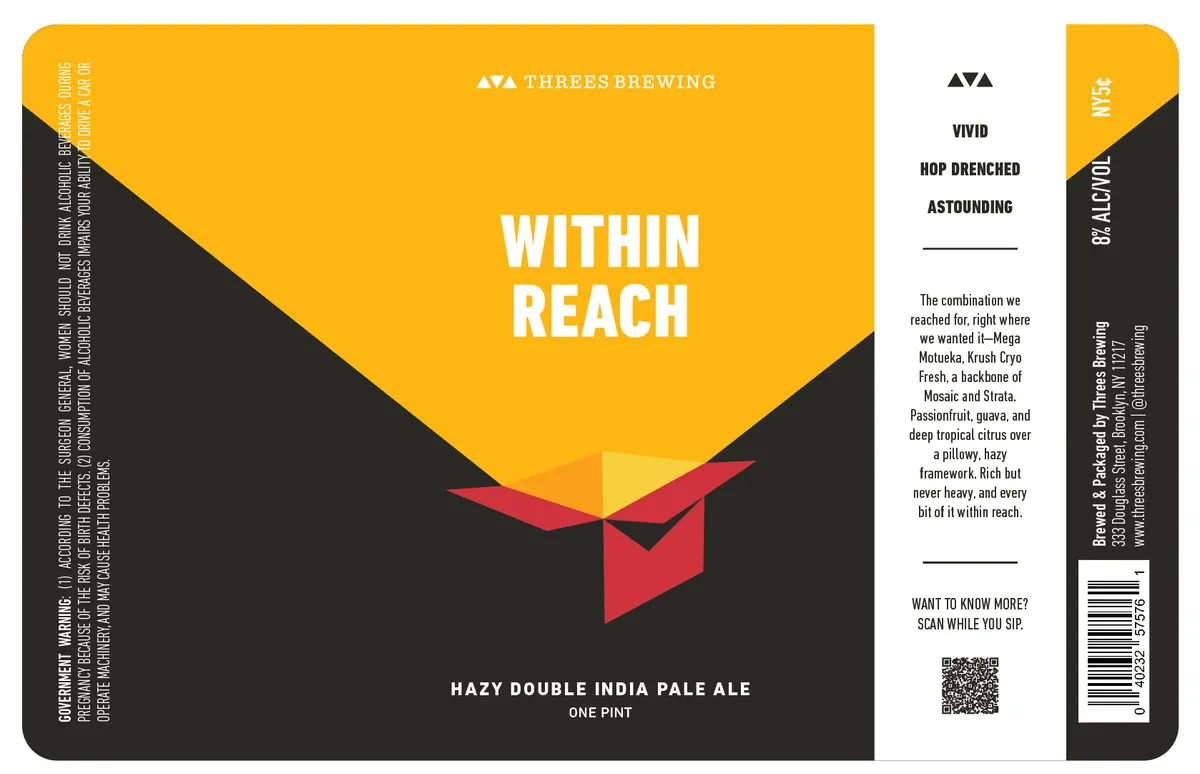 Within Reach — full label as filed with TTB