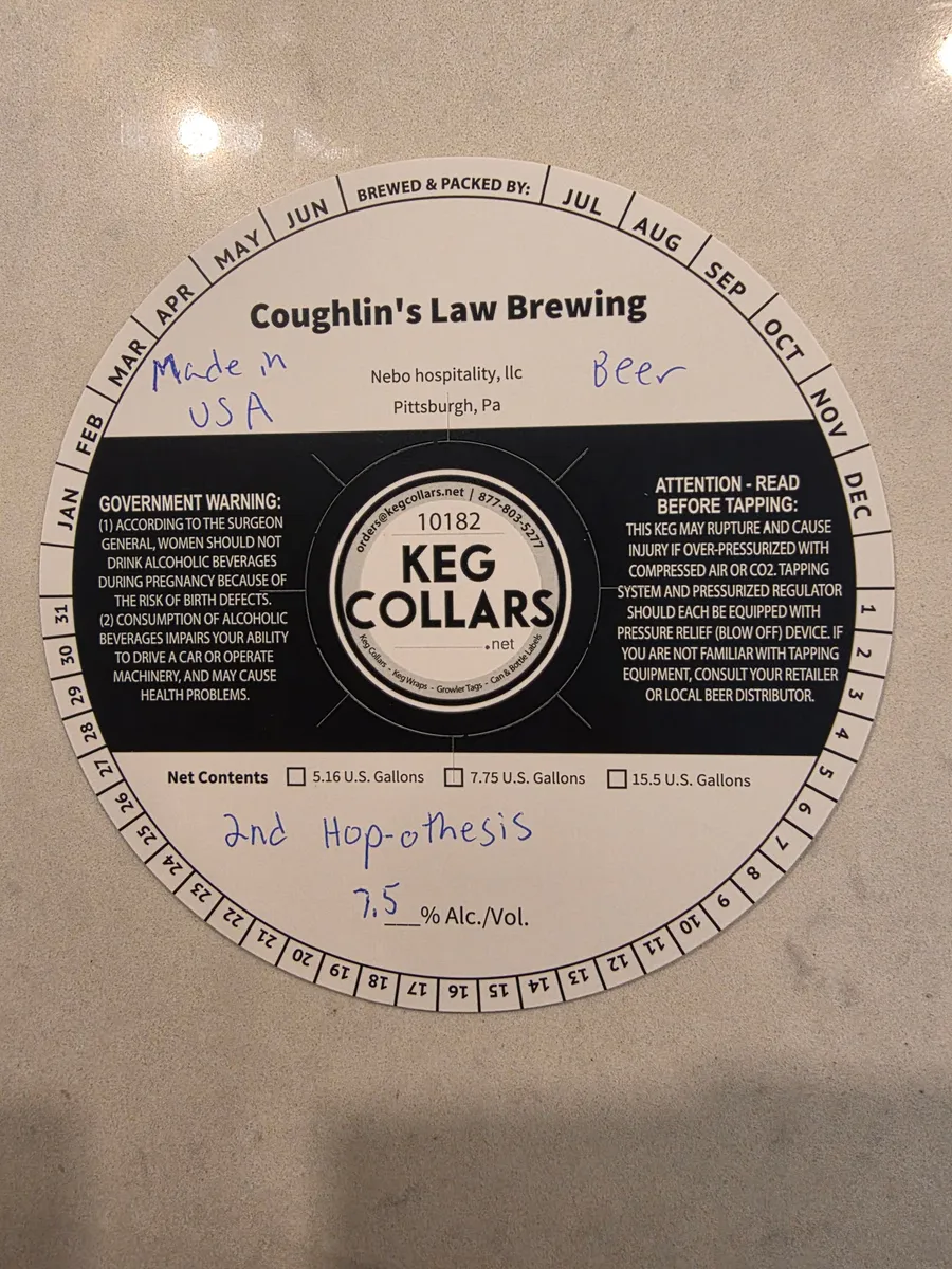 2nd Hop-othesis label art — 2ND HOP-OTHESIS