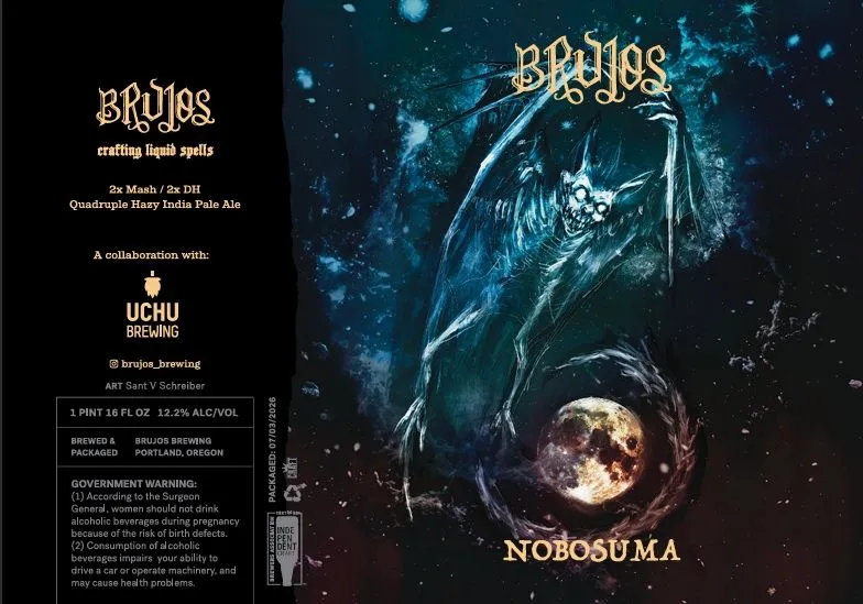 Nobosuma label art — BRUJOS BREWING