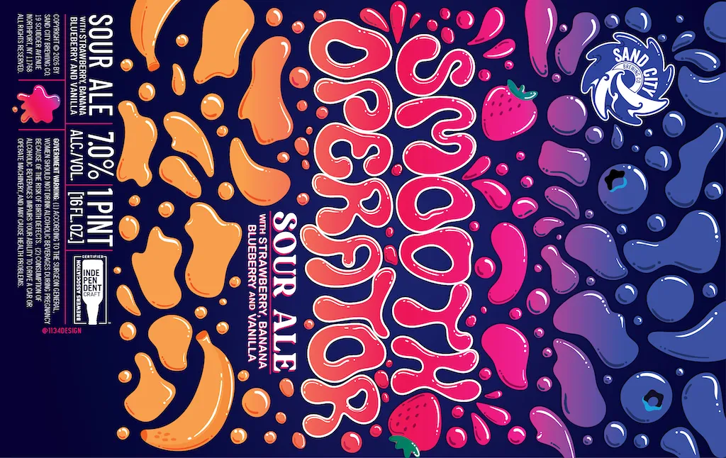 Smooth Operator label art — SAND CITY BREWING CO.