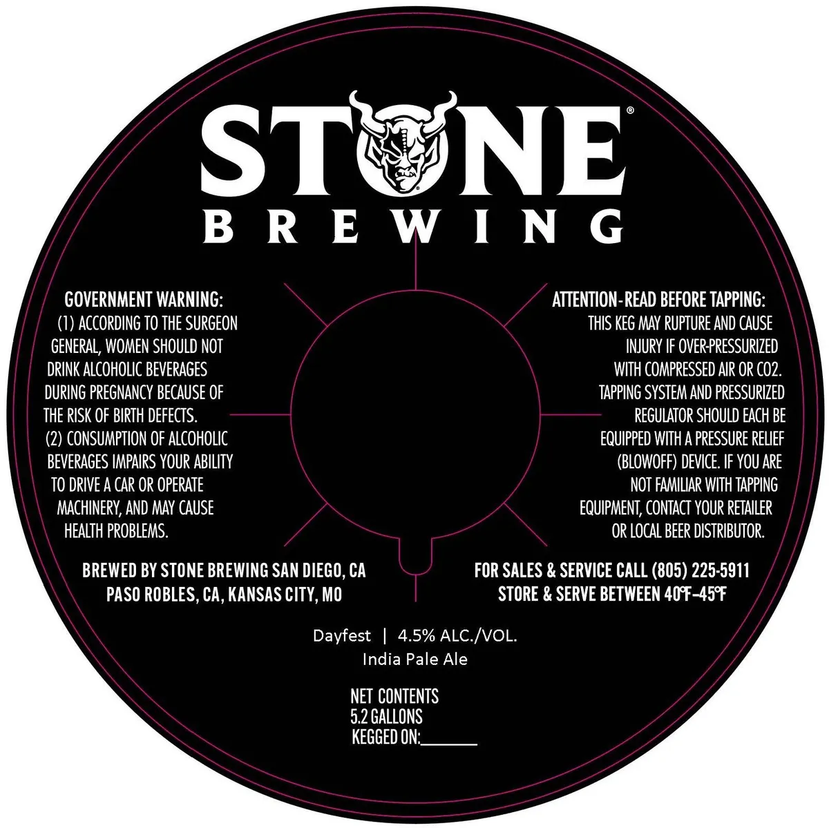 Dayfest label art — STONE BREWING