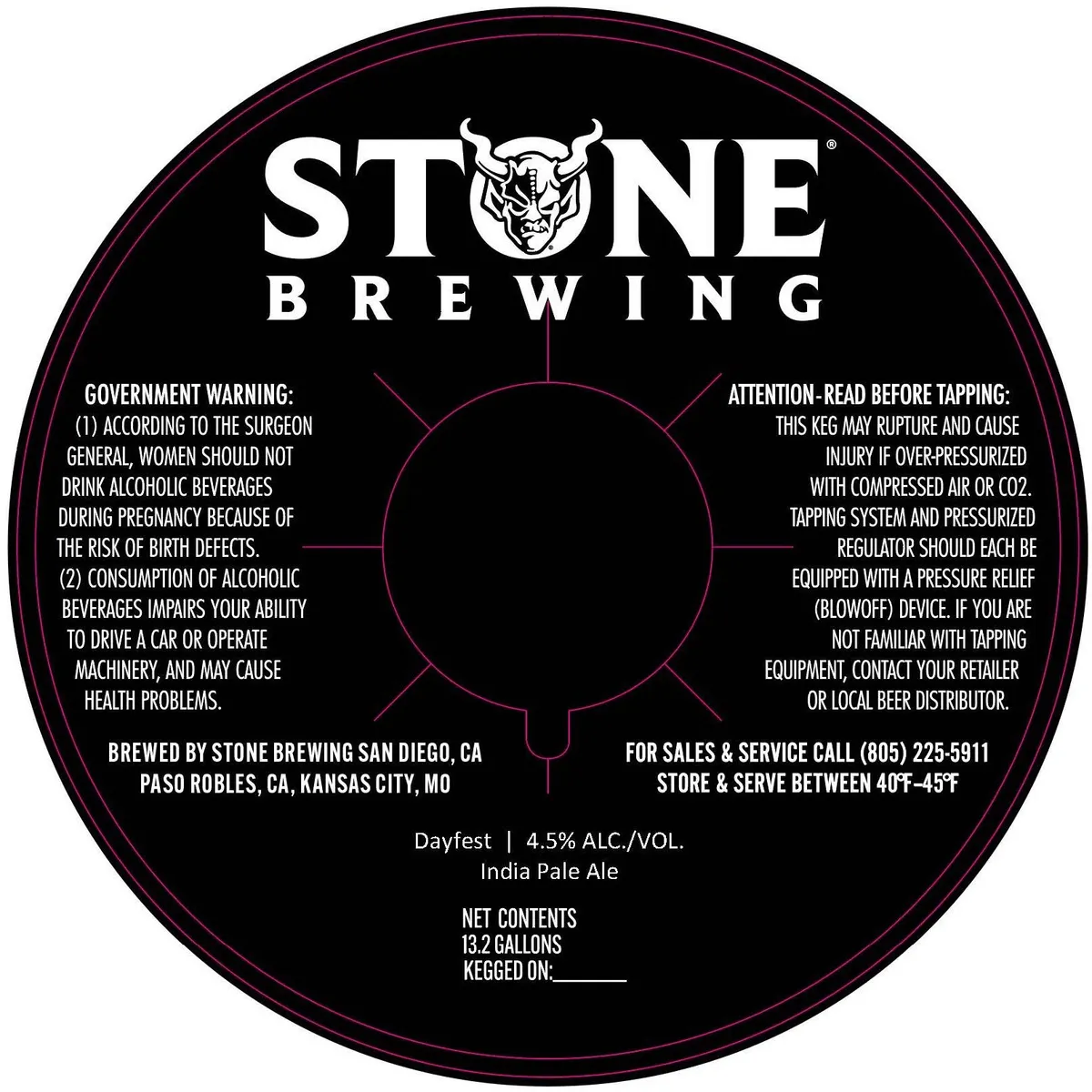 Dayfest label art — STONE BREWING