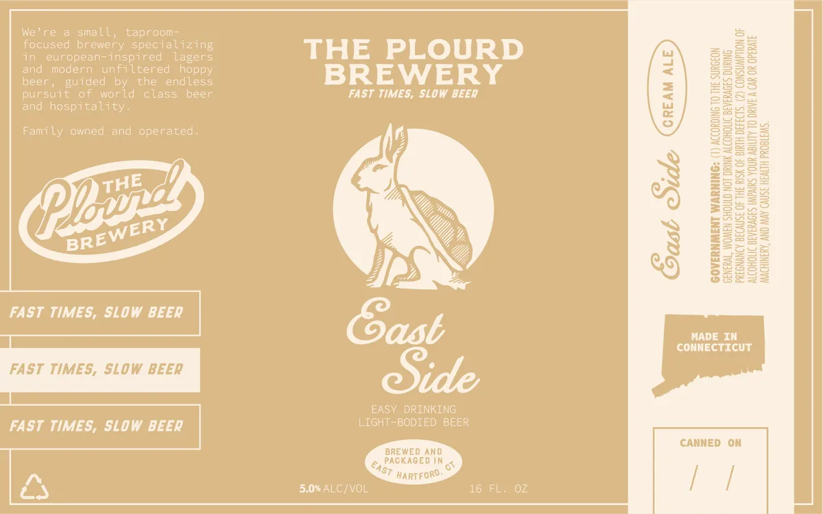 East Side Cream Ale label art — EAST SIDE CREAM ALE