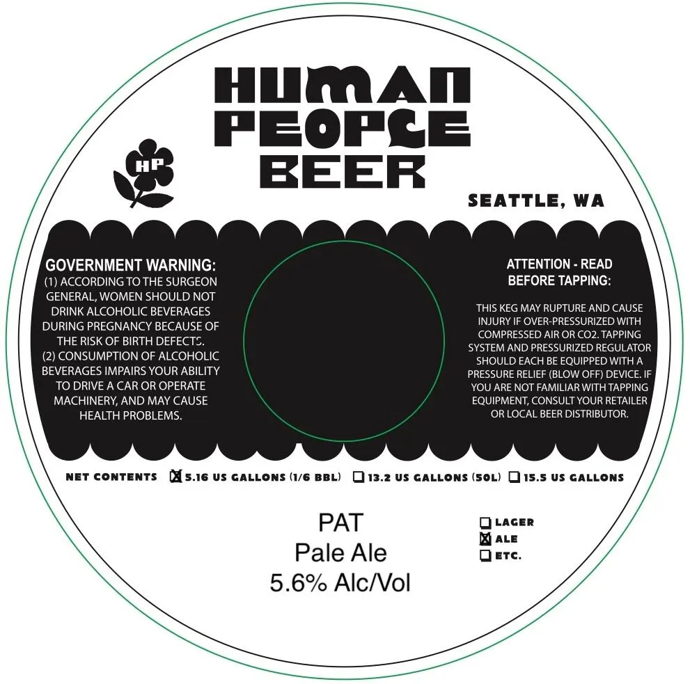 PAT — full label as filed with TTB