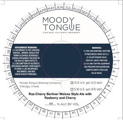 Raz-Cherry Berliner Weisse Style Ale with Raspberry and Cherry label