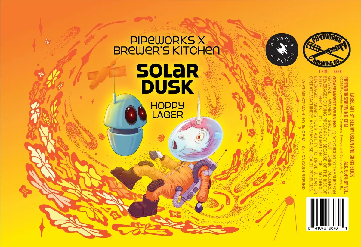 Solar Dusk label art — PIPEWORKS BREWING CO