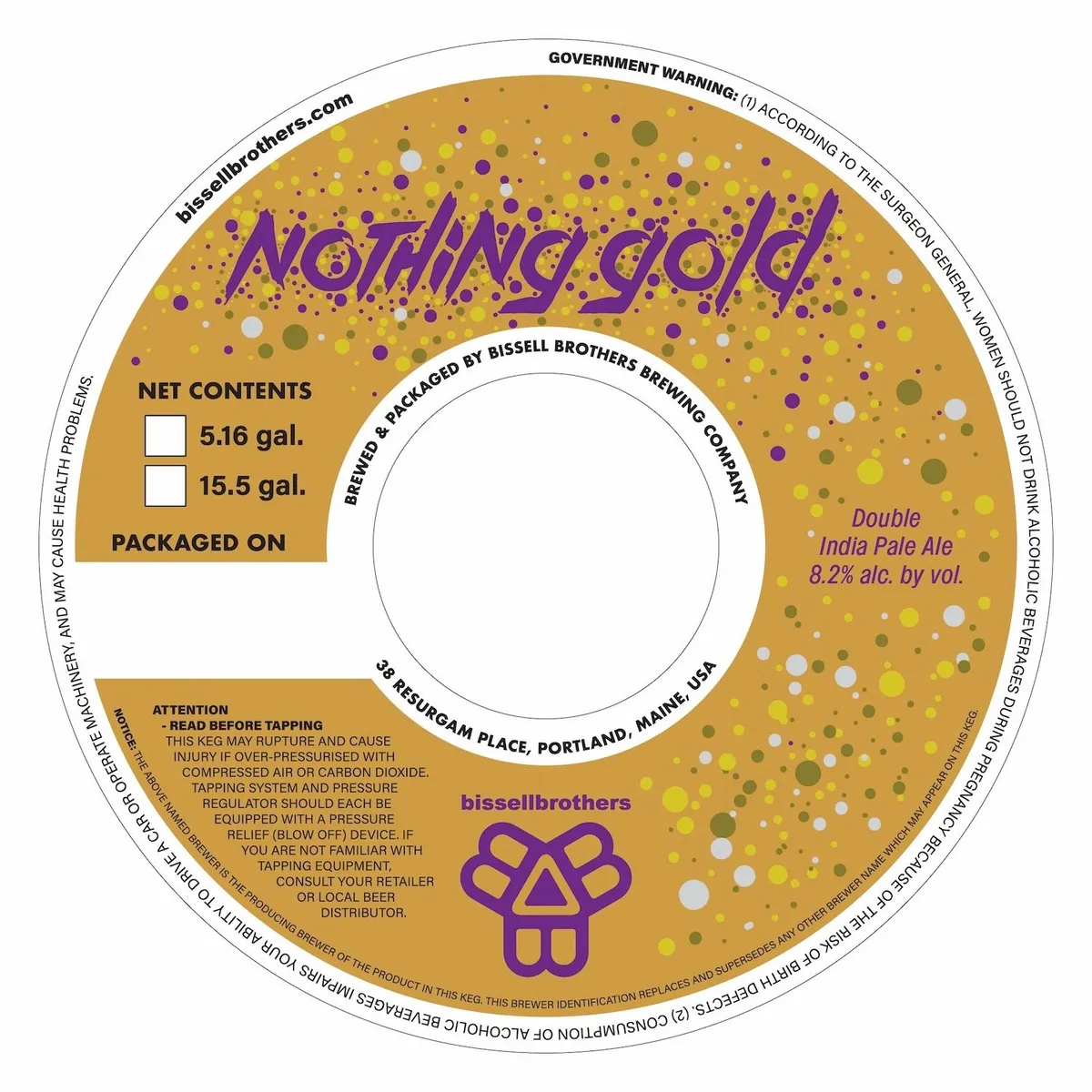 Nothing Gold label art — NOTHING GOLD