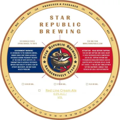Red Line Cream Ale label