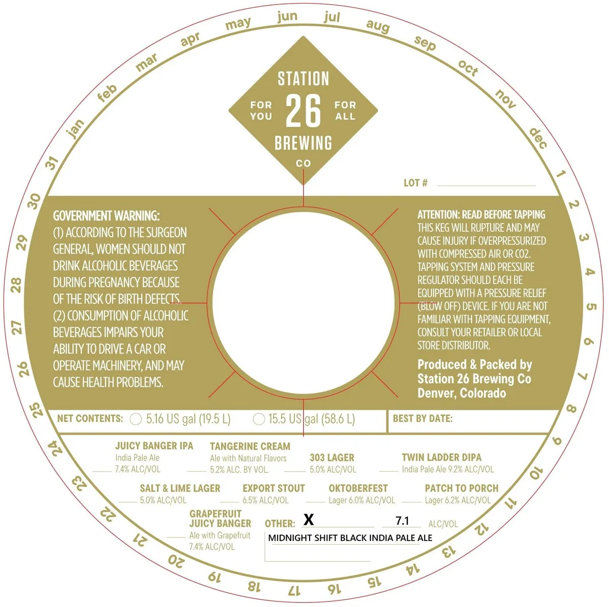 Midnight Shift Black India Pale Ale — full label as filed with TTB