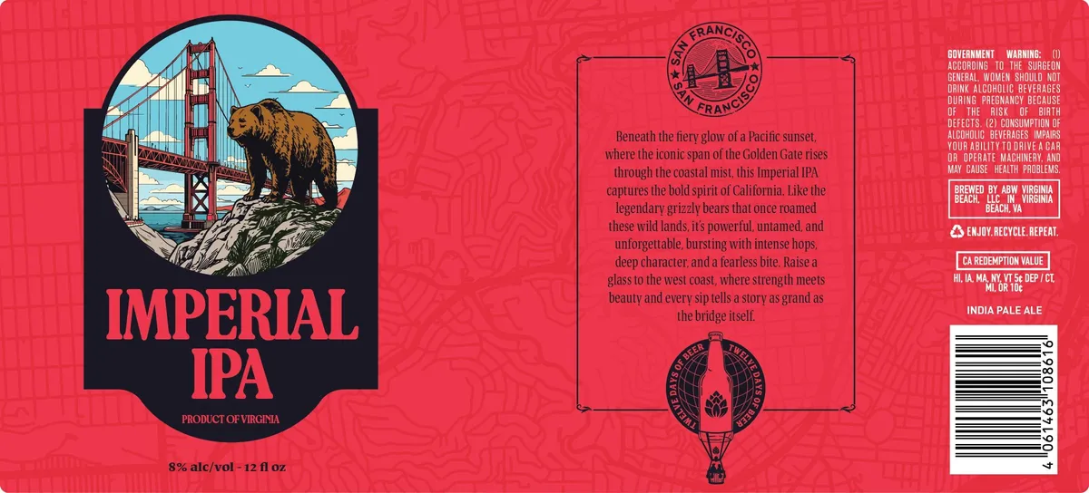 Imperial IPA — full label as filed with TTB