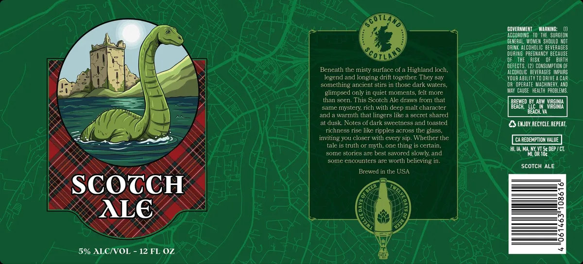 Scotch Ale — full label as filed with TTB
