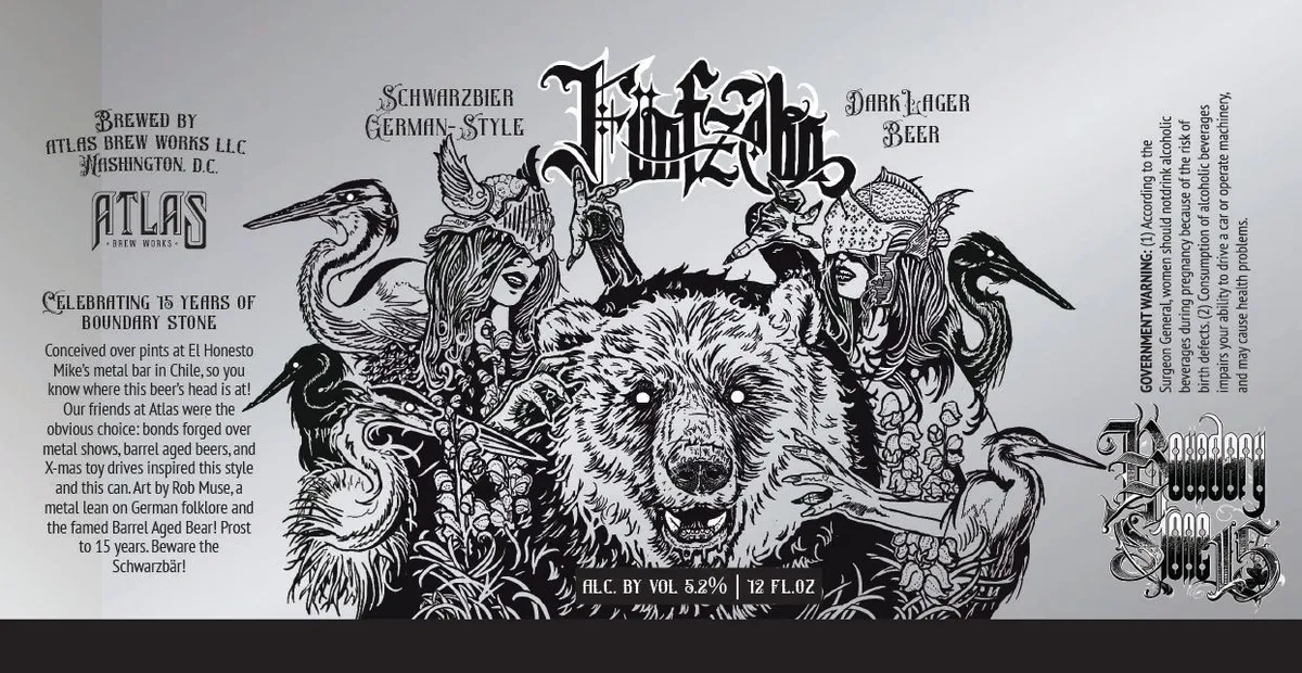 Boundary Stone 15 label art — ATLAS BREW WORKS