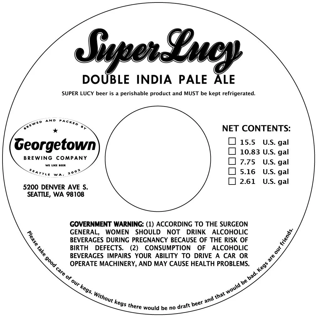 Super Lucy — full label as filed with TTB