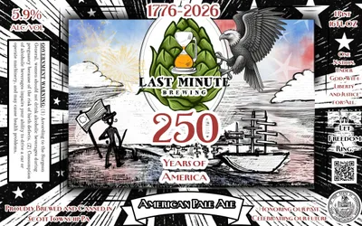 250 Years of America label