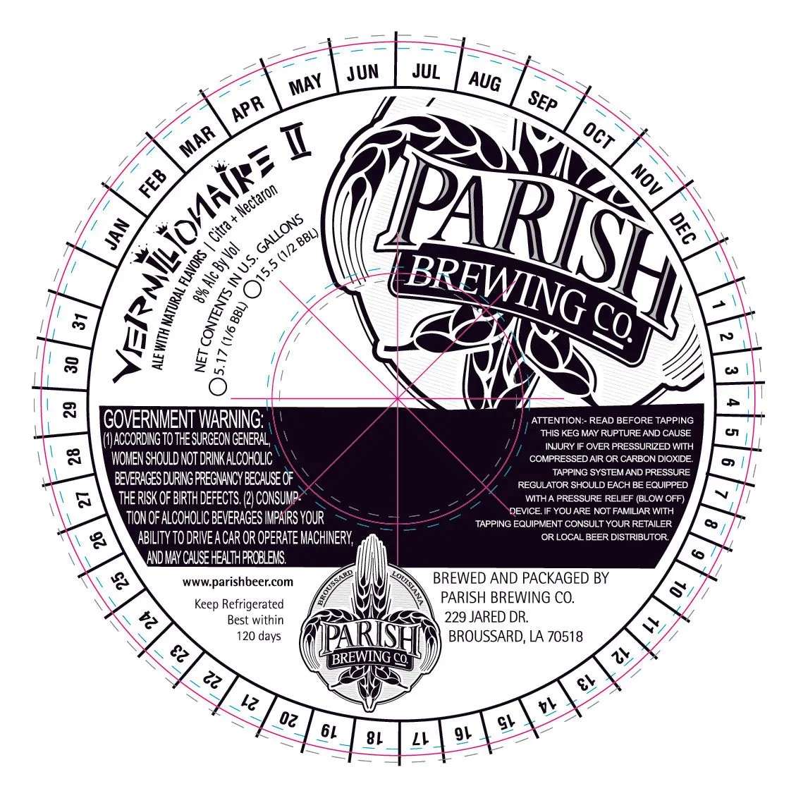 Vermillionaire II label art — PARISH BREWING CO.