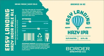 Easy Landing Hazy IPA label