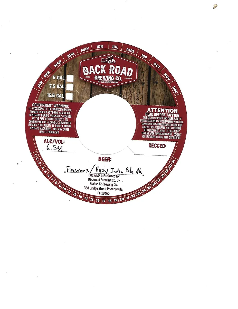 Fireworx — full label as filed with TTB