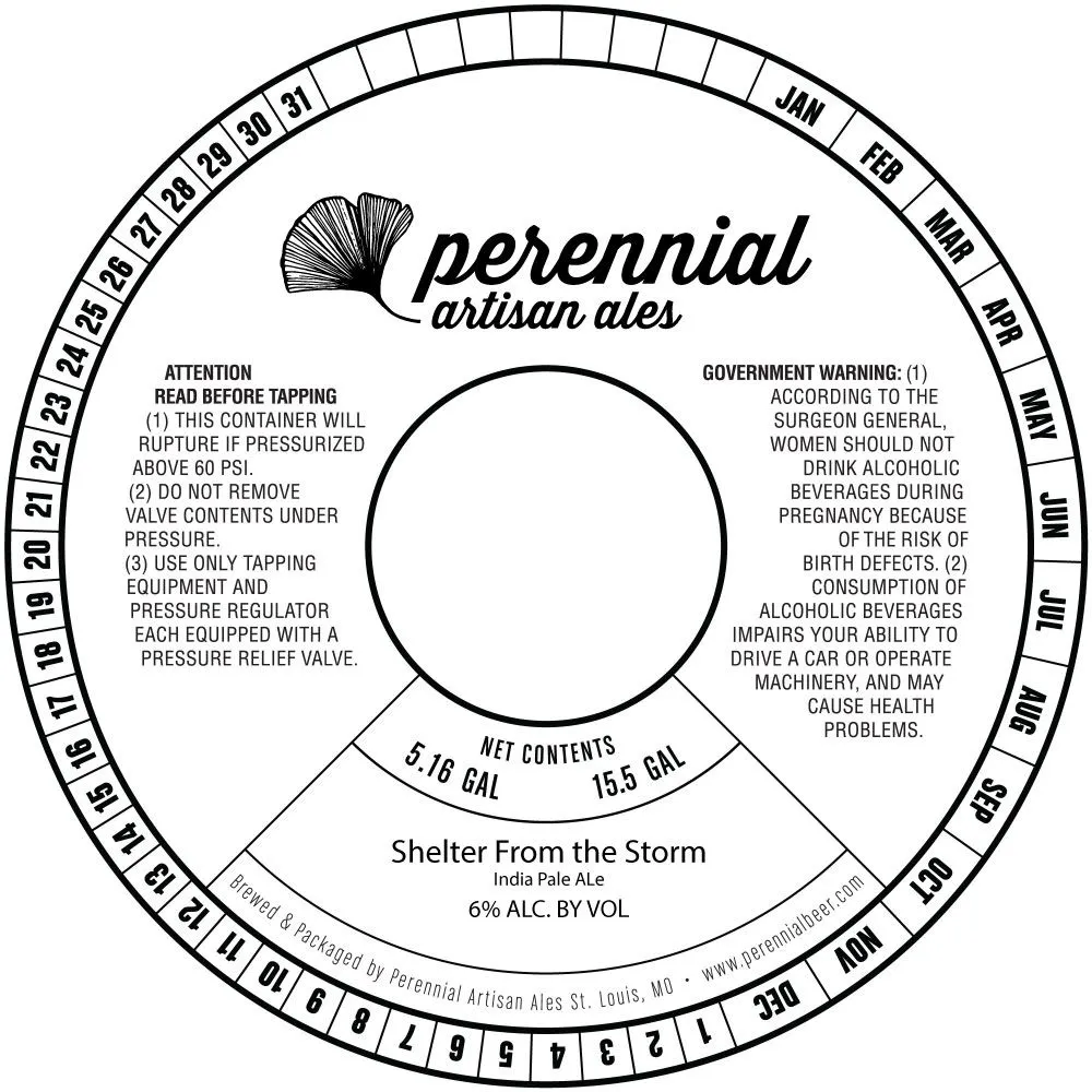 Shelter From the Storm — full label as filed with TTB