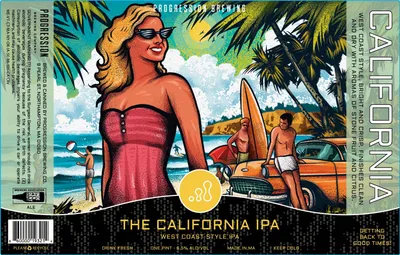 The California IPA label