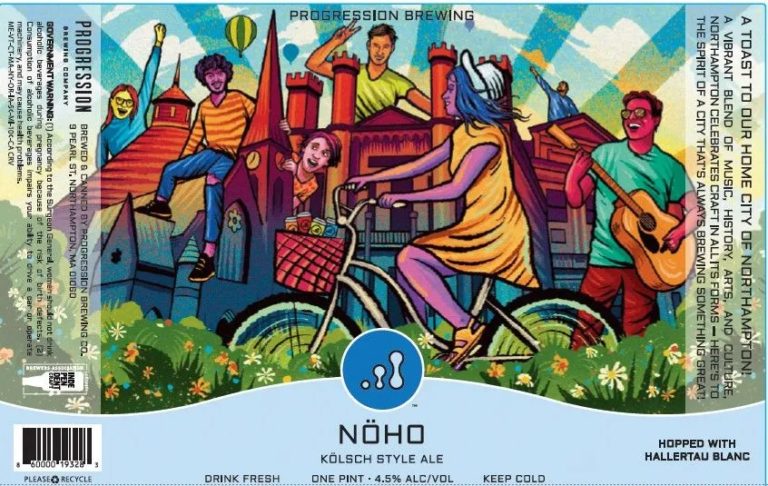Nöho Kölsch Style Ale label art — PROGRESSION BREWING COMPANY