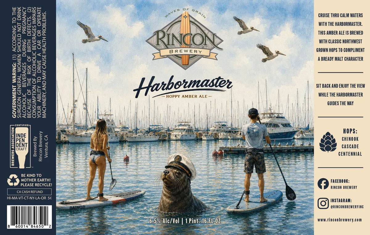 Harbormaster label art — HARBORMASTER