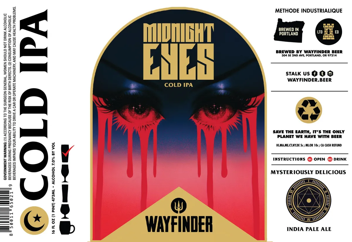 Midnight Eyes label art — WAYFINDER