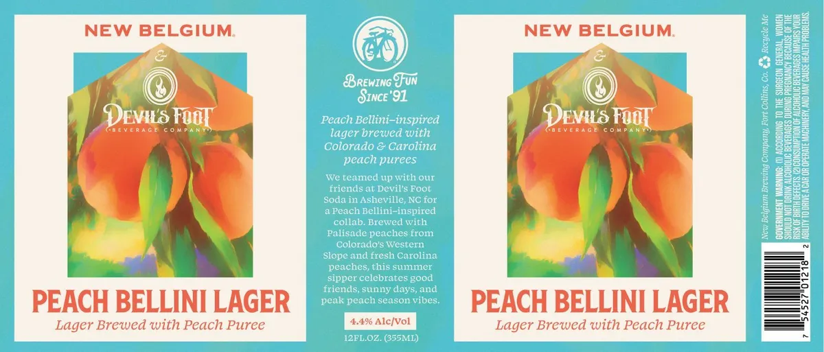 Peach Bellini Lager — full label as filed with TTB