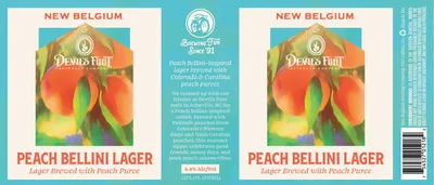 Peach Bellini Lager label
