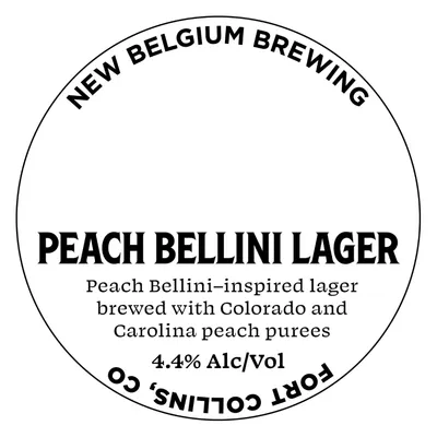 Peach Bellini Lager label