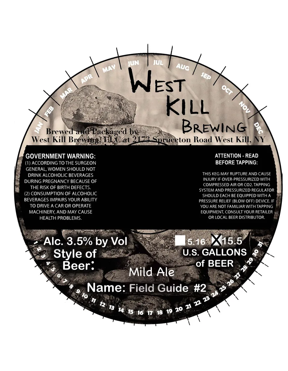 Field Guide #2 label art — WEST KILL BREWING