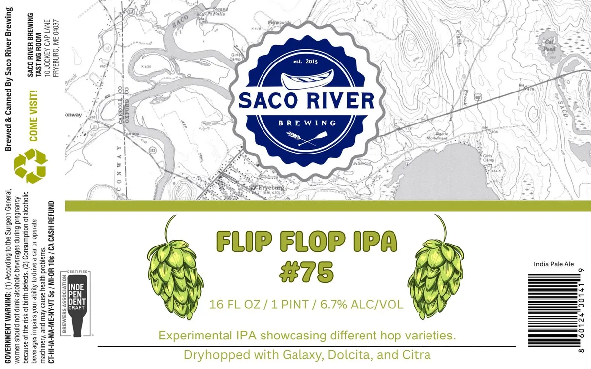 Flip Flop IPA #75 — full label as filed with TTB