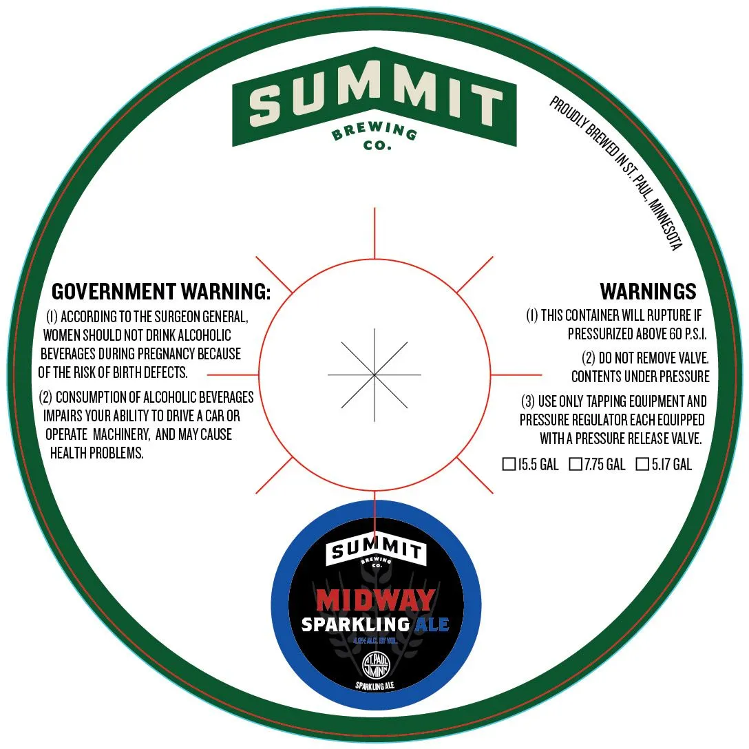 Midway Sparkling Ale — full label as filed with TTB