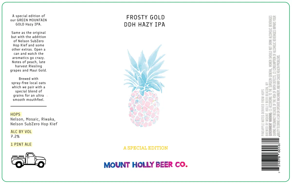 Frosty Gold label