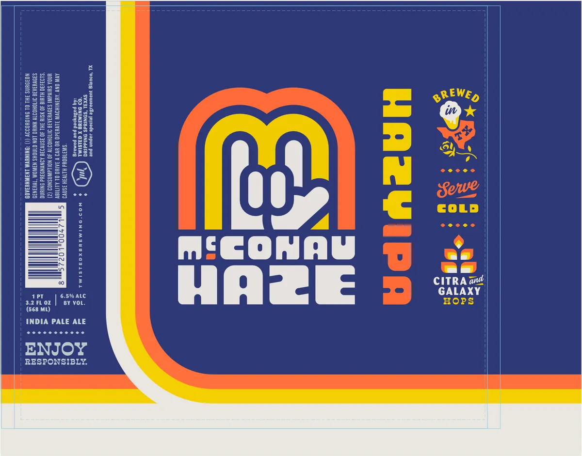 McConauHaze — full label as filed with TTB