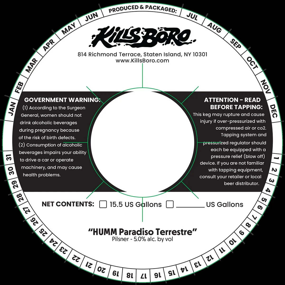 Humm Paradiso Terrestre — full label as filed with TTB