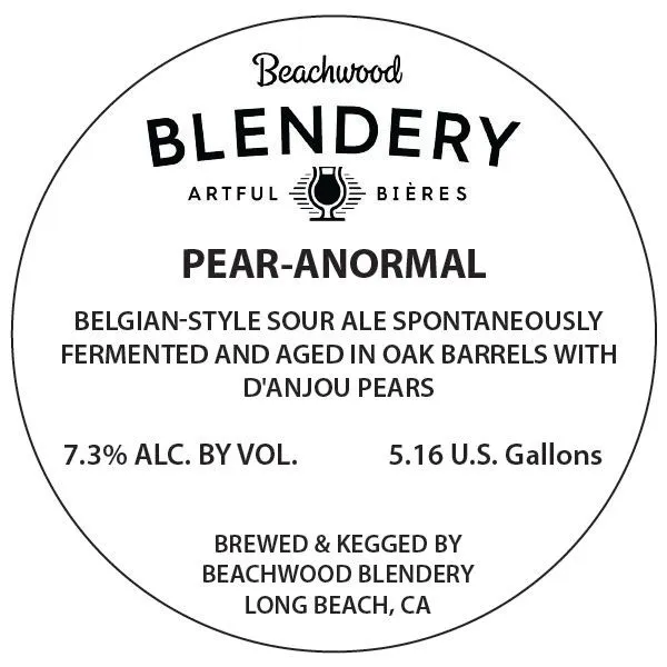 Pear-Anormal — full label as filed with TTB